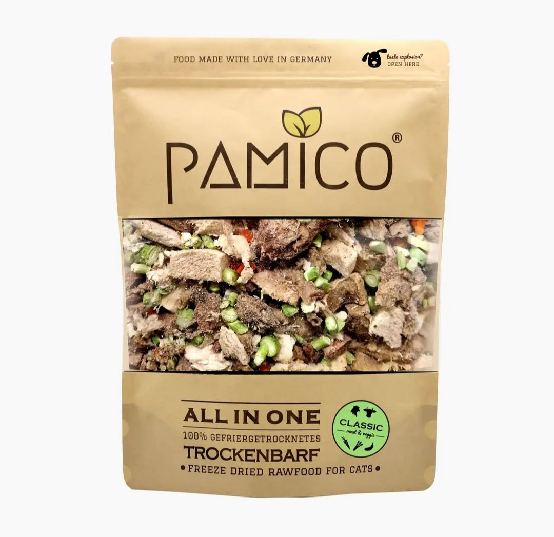 Trockenbarf Menu Clássico - Mistura Tudo em Um Carne, Legumes & Frutas liofilizadas -BARF para cães